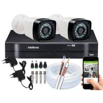 Kit 2 Cameras Segurança eletrônica 720p Full Hd Dvr Intelbras 4ch S/hd