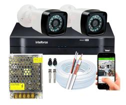 Kit 2 Cameras Segurança Hd Dvr Intelbras mhdx 4ch S/hd