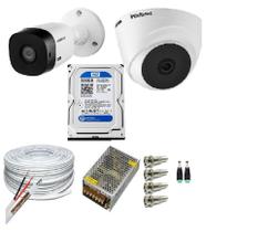 Kit 2 Câmeras Segurança VHC 1120B Hd 720 bullet Intelbras + cabos conectores C/Hd 500GB Kit 2 Câmeras Segurança VHC 1120B Hd 720 bullet Intelbras + cabos conectores C/Hd 500GB
