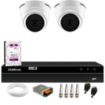 Kit 2 Câmeras Segurança VHD 1220 D Full HD 1080p 2,8 mm DVR Intelbras MHDX 1204 4 Canais 2TB Purple