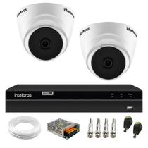 Kit 2 Câmeras Segurança VHD 1220 D Infravermelho 20m Full HD 1080p DVR Intelbras MHDX 1204 4 Canais