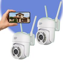 Kit 2 Câmeras Segurança Wi-fi Externa Hd Visão Noturna 360