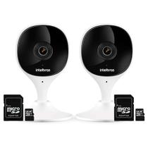 Kit 2 Câmeras Wi-Fi com Aúdio e Inteligência Artificial iMX C Intelbras Visão Superwide + 02 Cartão De Memória 128gb