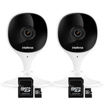Kit 2 Câmeras Wi-Fi com Aúdio e Inteligência Artificial iMX C Intelbras Visão Superwide + 02 Cartão De Memória 64gb