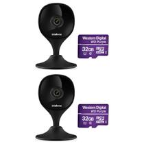 Kit 2 Câmeras Wi-Fi Inteligente Com Alarme e Armazenamento em Nuvem + Cartão de Memória 32 GB iMX C Black Intelbras Kit 2 Câmeras Wi-Fi Inteligente Com Alarme e Armazenamento em Nuvem + Cartão de Memória 32 GB iMX C Black Intelbras