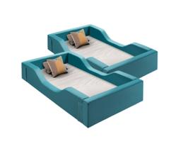 Kit 2 Caminha Infantil modelo Montessori em Espuma D 26 Desmontável tecido Suede