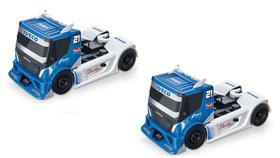 Kit 2 Caminhão Miniatura Iveco Racing Formula Truck Usual - Usual Brinquedos