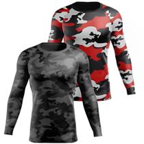 Kit 2 Camisa Blusa Térmica Manga Longa Dryfit Academia Treino Pescaria Esportiva Fitness Solar UV+50