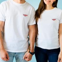 KIT 2 Camisa Camiseta MCQUEEN e SALLY Malha Premium 100% algodão ALL WHITE Casal Combinando