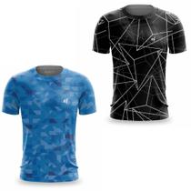 Kit 2 Camisa Dry Masculina Academia Fitness Musculação Treino Proteção UV Kit 2 Camisa Dry Masculina Academia Fitness Musculação Treino Proteção UV