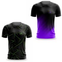 Kit 2 Camisa Dry Masculina Academia Fitness Musculação Treino Proteção UV