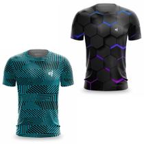 Kit 2 Camisa Dry Masculina Academia Fitness Musculação Treino Proteção UV