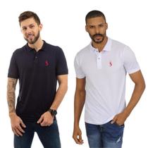 Kit 2 Camisa Gola Polo Masculina Casual Reta Estilo Moderna