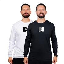 Kit 2 Camisa Manga Comprida Para Sair Frio Inverno Algodão - USUP