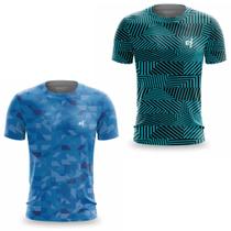 Kit 2 Camisa Masculina Academia Dry Corrida Evapora suor Fitness Proteção UV