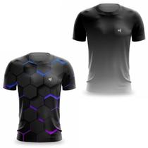 Kit 2 Camisa Masculina Dry Fitness Funcional Ciclismo Camiseta Academia Ciclismo Beach Tennis Kit 2 Camisa Masculina Dry Fitness Funcional Ciclismo Camiseta Academia Ciclismo Beach Tennis