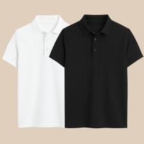 Kit 2 Camisa Polo Masculina Básica Elegante com Botões Estilo Casual e Conforto Todo Dia!