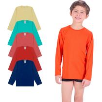 Kit 2 Camisa Termica Infantil Menino Proteção Solar Moda Praia Masculino menino verão