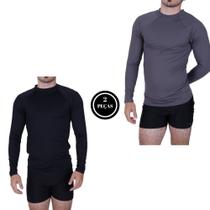 Kit 2 Camisa Térmica Segunda Pele Blusa Proteção Solar UV 50+ Academia Masculina