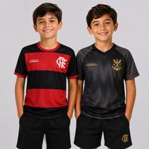 Kit 2 Camisas Flamengo Emoção e Energia Infantil Preto Kit 2 Camisas Flamengo Emoção e Energia Infantil Preto