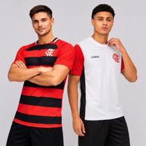 Kit 2 Camisas Flamengo Manto e Riso Branco e Vermelho Kit 2 Camisas Flamengo Manto e Riso Branco e Vermelho