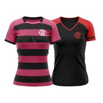 Kit 2 Camisas Flamengo Oficiais Baby Look - Institute + Math - Feminina