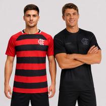 Kit 2 Camisas Flamengo Sinal e Manto Preta Kit 2 Camisas Flamengo Sinal e Manto Preta