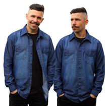 Kit 2 Camisas Jeans Manga Longa Elegância e Versatilidade para Qualquer Ocasião!