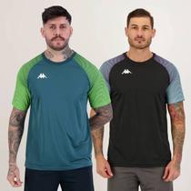 Kit 2 Camisas Kappa Burke Preta e Verde