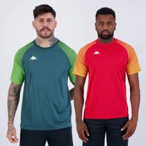 Kit 2 Camisas Kappa Burke Vermelha e Verde