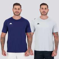 Kit 2 Camisas Kappa Garret Cinza e Marinho