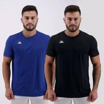 Kit 2 Camisas Kappa Modena Preta e Royal