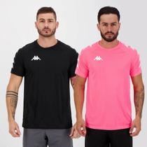 Kit 2 Camisas Kappa Sport Preta e Rosa