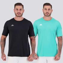Kit 2 Camisas Kappa Tully Verde Claro e Preta