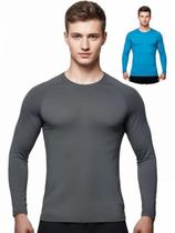 Kit 2 Camisas Masculina Manga Longa Malha Fria