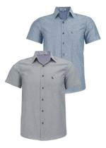 Kit 2 Camisas Mc Amil Comfort Tecido Misto De Mescla 1789