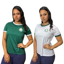 Kit 2 Camisas Palmeiras 1914 II - Verde + Branco - Feminino Kit 2 Camisas Palmeiras 1914 II - Verde + Branco - Feminino
