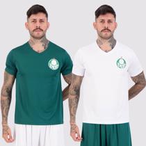 Kit 2 Camisas Palmeiras Diamond Verde e Branca Kit 2 Camisas Palmeiras Diamond Verde e Branca