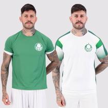 Kit 2 Camisas Palmeiras Stream e Alviverde Verde e Branca Kit 2 Camisas Palmeiras Stream e Alviverde Verde e Branca