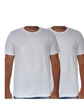 Kit 2 Camisas Poliéster Camiseta Masculina de Manca Curta
