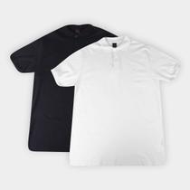 Kit 2 Camisas Polo Básicos Lisa Masculina