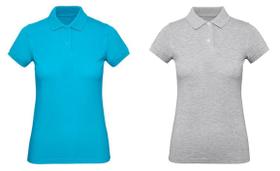 Kit 2 Camisas Polo Feminina Baby Look Piquet Poliéster