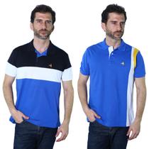 Kit 2 Camisas Polo Hipica Polo Club Modelos de Recorte