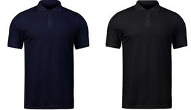 Kit 2 Camisas Polo Masculina Piquet 100% poliéster