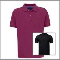 Kit 2 Camisas Polo Masculina Piquet 100% poliéster