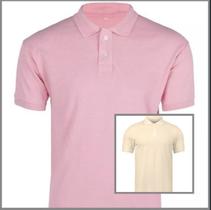 Kit 2 Camisas Polo Masculina Piquet 100% poliéster