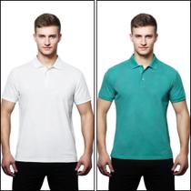Kit 2 Camisas Polo Masculina Piquet 100% poliéster