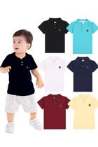 Kit 2 Camisas Polo Menino Sortidas Infantil Bebê Estilo Casual de algodão kit de camisas polo para bebê