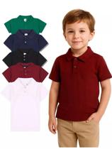 Kit 2 Camisas Polo Menino Sortidas Infantil Estilo Casual de algodão kit de camisas polo infantil