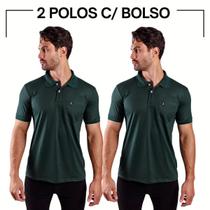 Kit 2 Camisas Polo Piquet Com Bolso Masculinas Premium